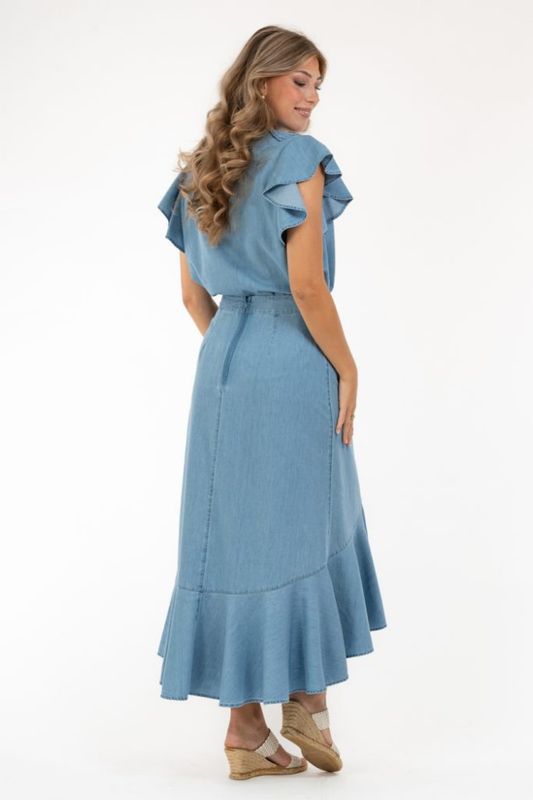 Rebecca Blouse Light Denim Blue